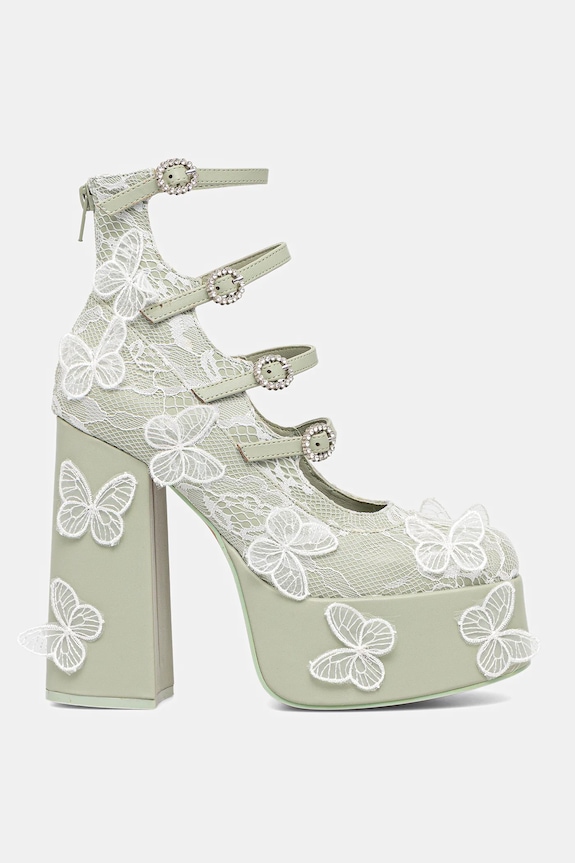 Туфлі Koi Footwear Wild Lotus Butterfly Lace Platform Heels DBP47 зелений AW25