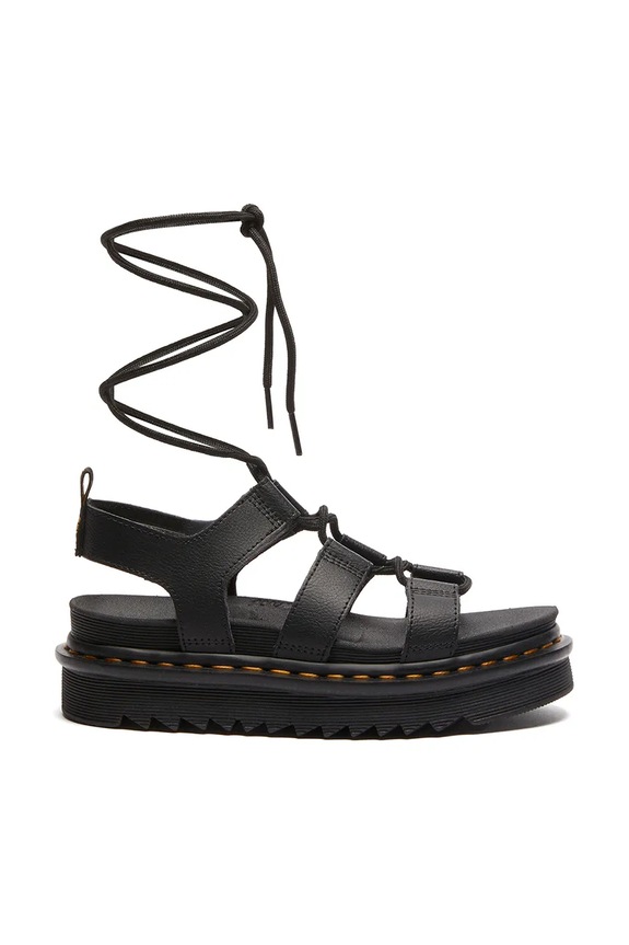 Dr. Martens sandały skórzane Nartilla do 5 cm czarny DM31617001