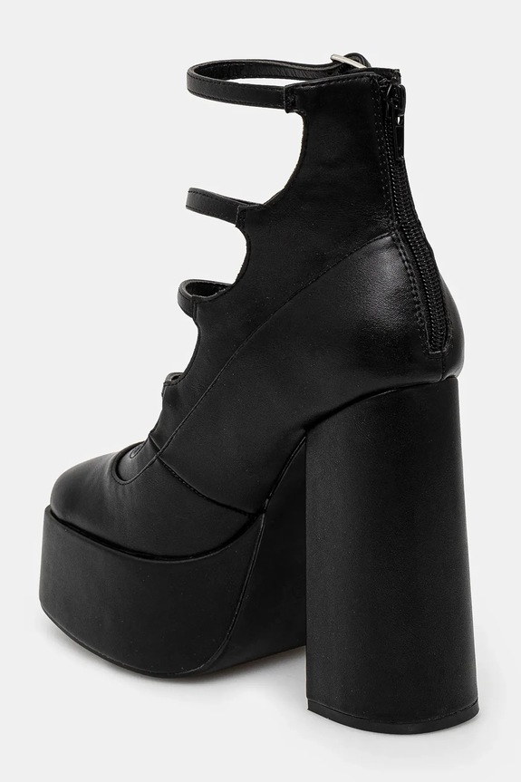 Scarpe Koi Footwear decolletè GURREN BLACK STRAPPY PLATFORM HEELS DBP17 nero
