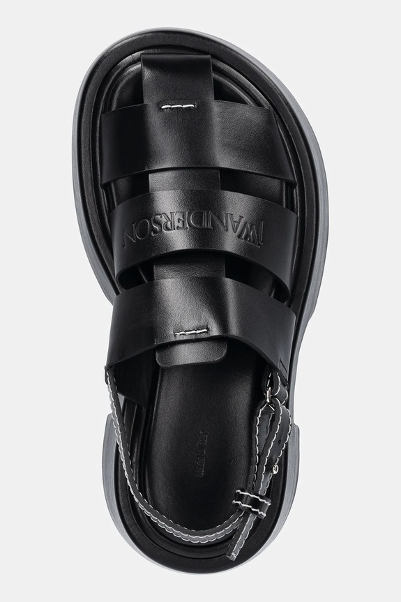 Кожаные сандалии JW Anderson чёрный SN0099.LA0323.999