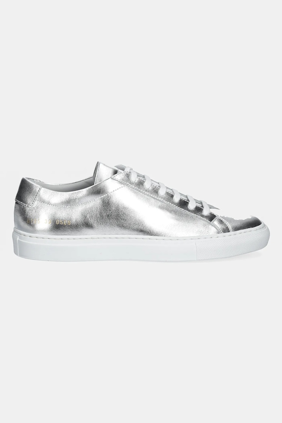 Kožené tenisky Common Projects Achilles Shiny 6185.0509 strieborná SS25