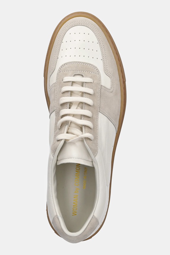 Kožené tenisky Common Projects Bball Duo Slim béžová 6194.4102