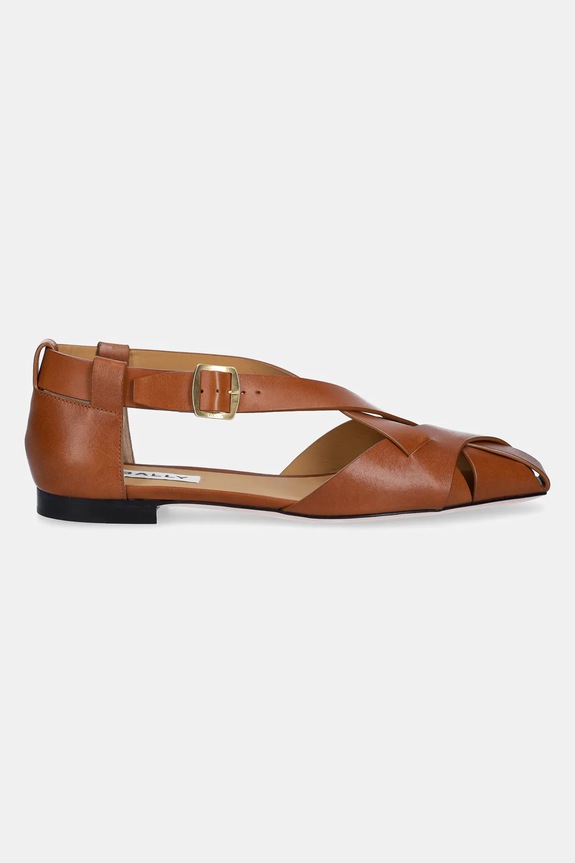 Bally balerini de piele WF1058.VT025.U8G7 portocaliu SS25
