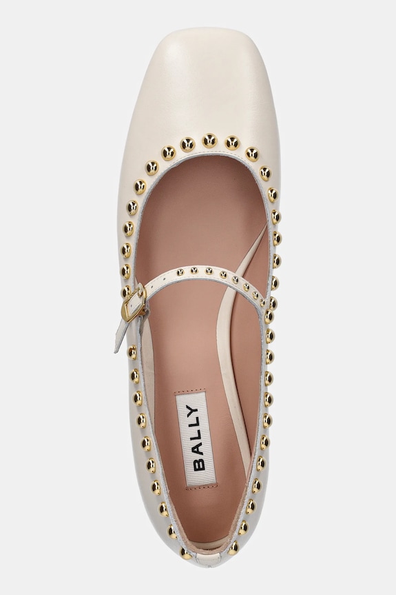 Δερμάτινες μπαλαρίνες Bally μπεζ WA051Z.VT934.U101