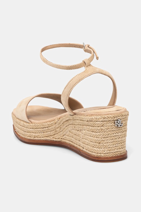 Obuwie Lauren Ralph Lauren sandały zamszowe Leona 802920421010.101 beżowy