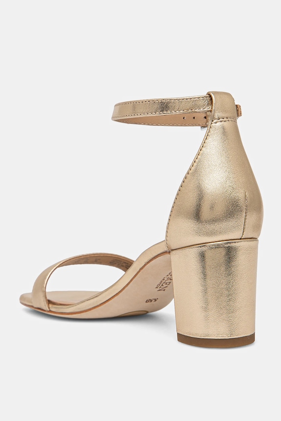 Obuv Kožené sandále Lauren Ralph Lauren Logan 802935562004.040 zlatá