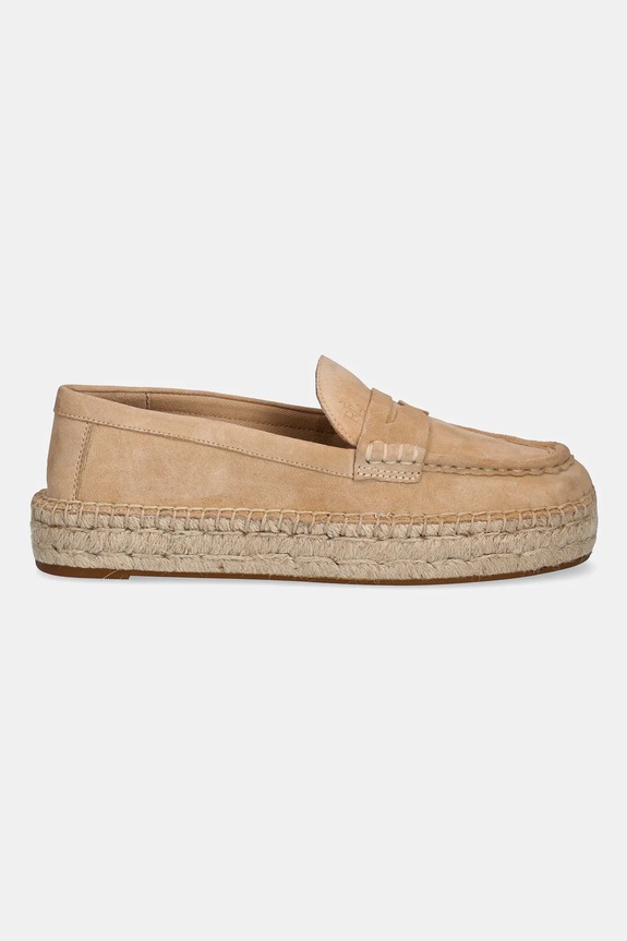 Lauren Ralph Lauren espadryle zamszowe Luize Loafer 802953958007.101 beżowy SS25