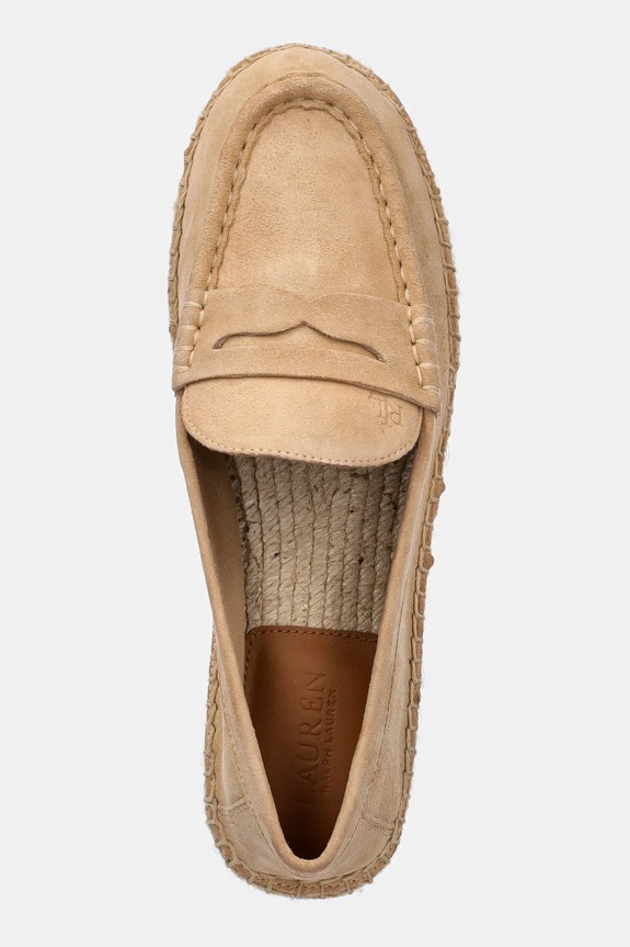 Lauren Ralph Lauren espadryle zamszowe Luize Loafer beżowy 802953958007.101