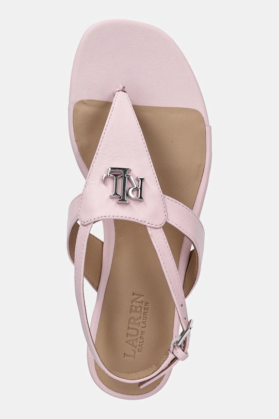 Δερμάτινα σανδάλια Lauren Ralph Lauren Everley ροζ 802959146008.650
