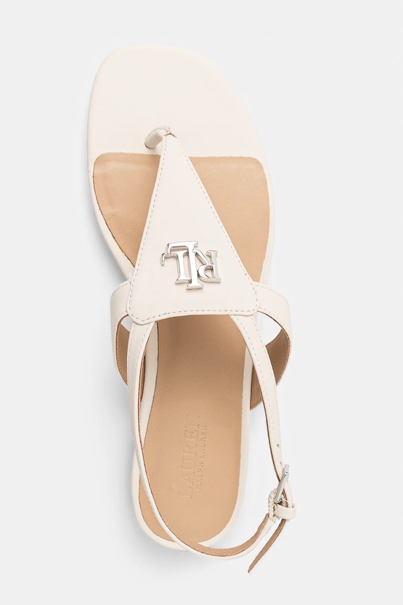 Kožené sandále Lauren Ralph Lauren Everley 802959146009.100 béžová