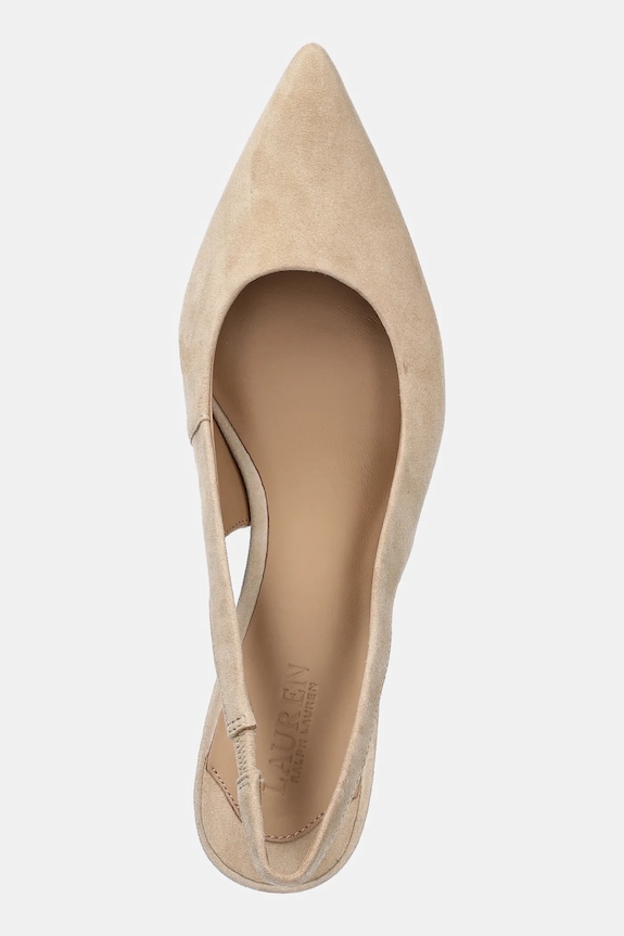 Lauren Ralph Lauren tocuri din piele intoarsa Lolah II bej 802959263004.101