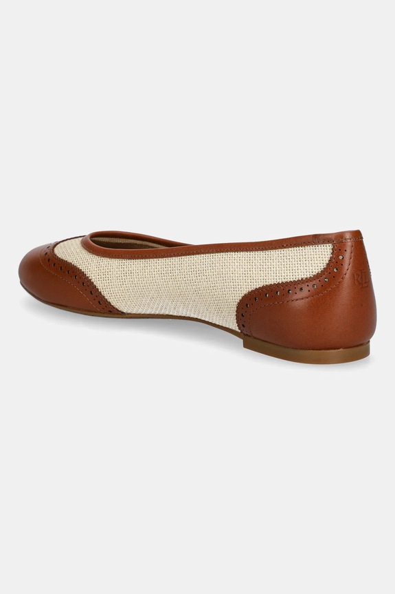 Obuwie Lauren Ralph Lauren baleriny Jayna Wingtp 802961799001.250 brązowy