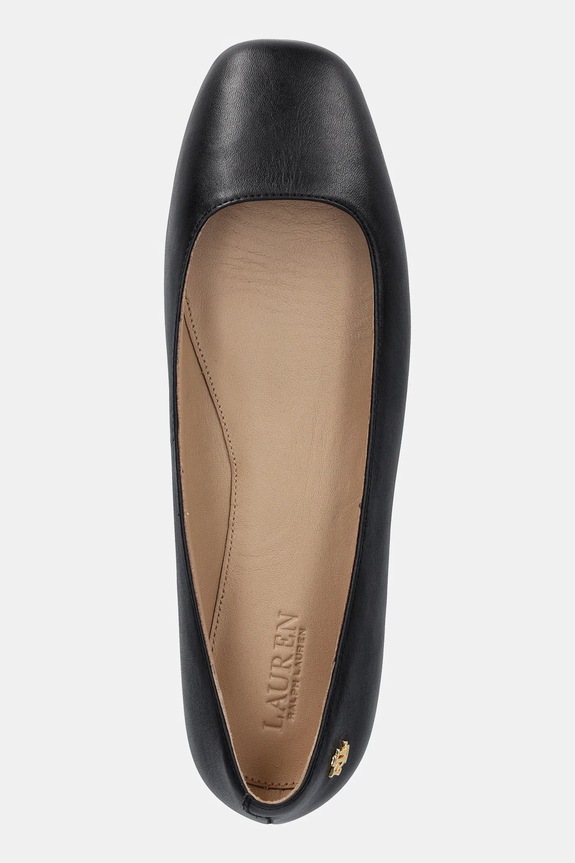 Кожаные балетки Lauren Ralph Lauren Emellie Bllt чёрный 802970534001.001