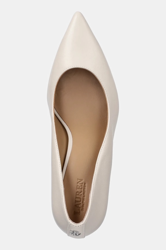 Kožené lodičky Lauren Ralph Lauren Lanette béžová 802972024002.100
