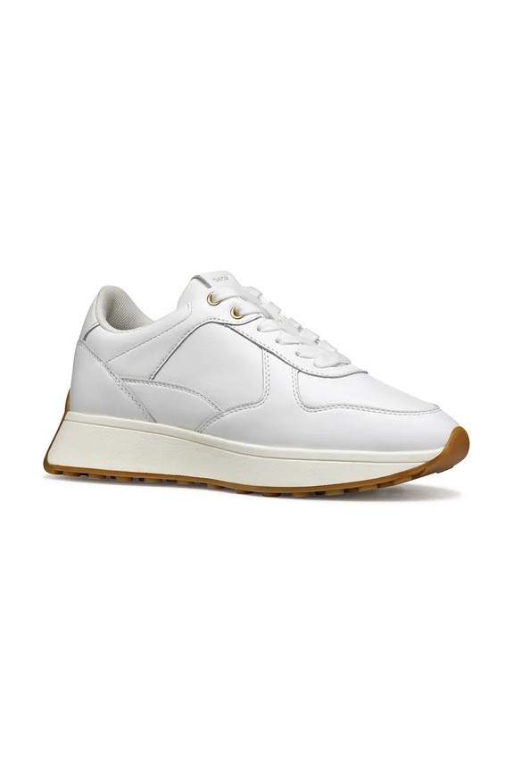 Kožené sneakers boty Geox D AMABEL D45MDA.00085.C1000 bílá SS25