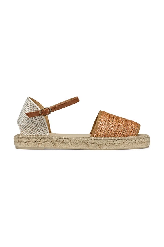 Espadrile Geox D LAMPEDUSA Ravna rjava D55V0B.02MLM.C5FH6