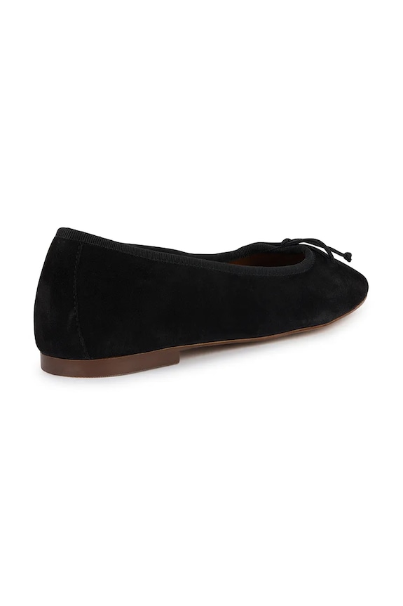 Cipők Geox velúr balerina D MARSILEA D45W6A.02111.C9999 fekete