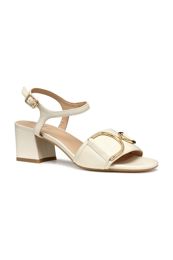 Δερμάτινα πέδιλα Geox D NEW ERAKLIA 50 D35RNB.000TU.C1122 μπεζ SS25