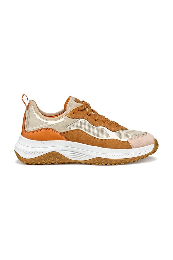 Geox sneakersy D OLIVIERA + GRIP tekstylny brązowy D55VNA.0AS22.CH66N