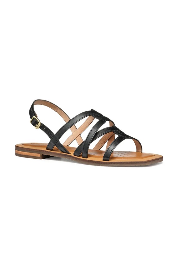 Kožené sandále Geox D SOZY QC D55YFA.0001J.C9999 čierna SS25