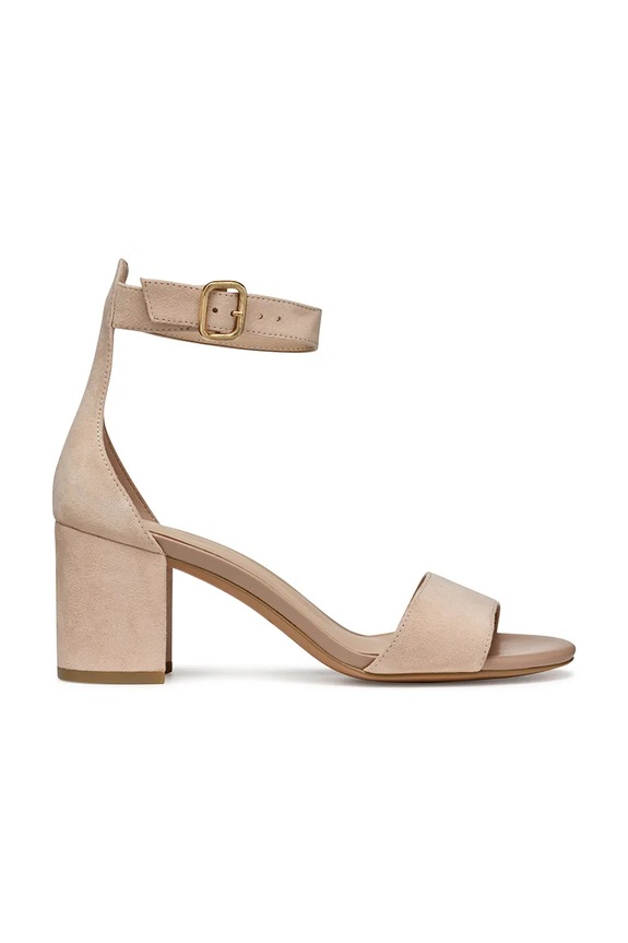 Sandali iz semiša Geox D VIRNILISA 65 S Semiš bež D55YZA.00021.C8156