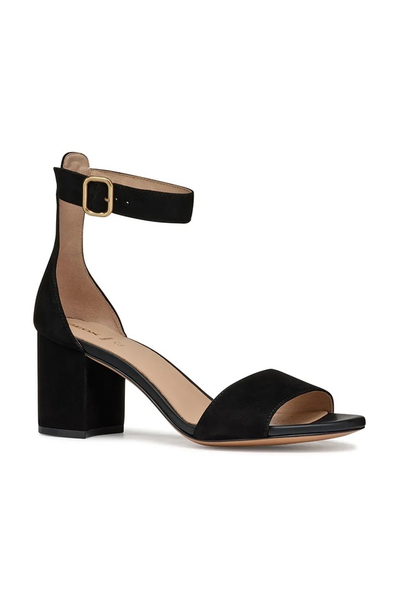 Sandali iz semiša Geox D VIRNILISA 65 S D55YZA.00021.C9999 črna SS25