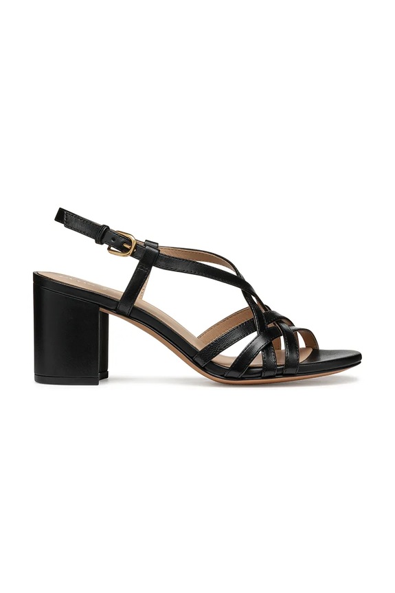 Geox sandali in pelle D VIRNILISA 65 S pelle fiore nero D55YZB.000TU.C9999