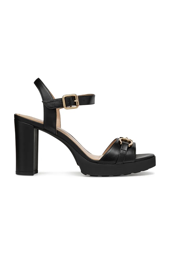 Kožené sandále Geox D WALK PLEASURE 85S usňová koža čierna D55B6A.000TU.C9999