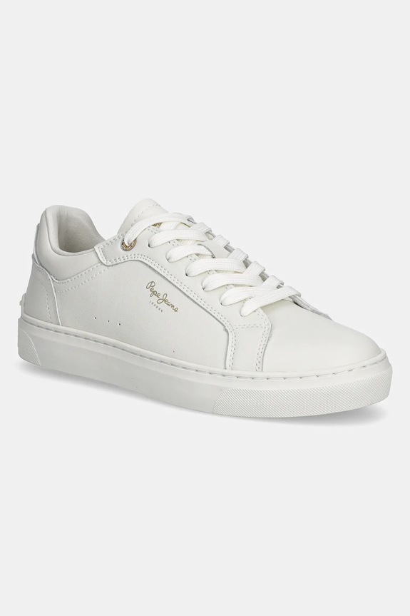 Kožené sneakers boty Pepe Jeans CAMDEN EDITION W plochá béžová PLS00041