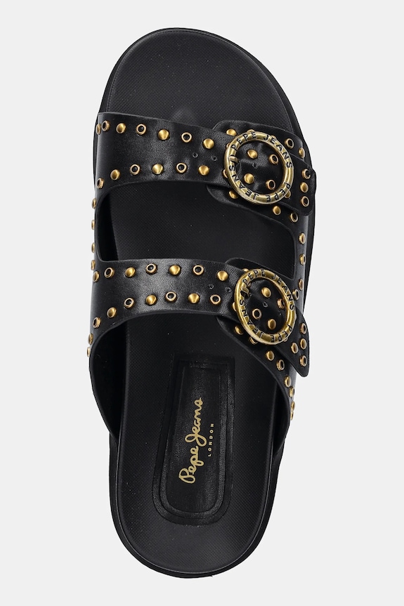 Pepe Jeans ciabatte slide POLA BUCKLE nero PLS90679