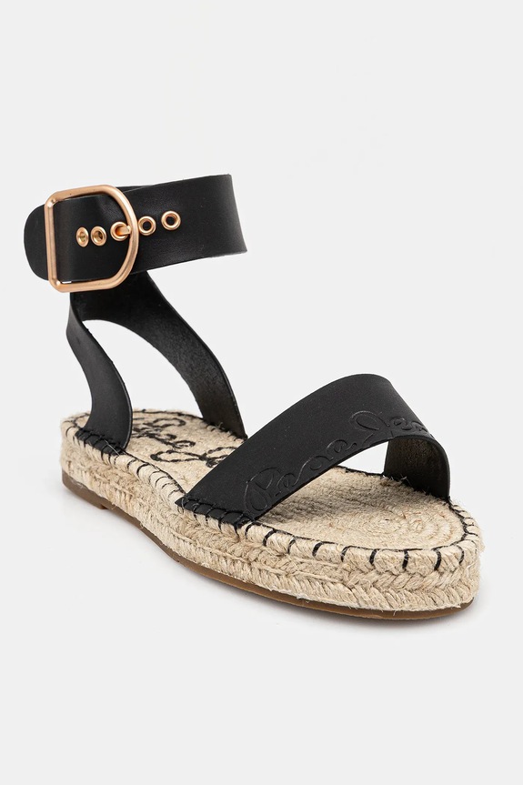 Sandále Pepe Jeans ARAMI BRAND imitácia kože čierna PLS90681