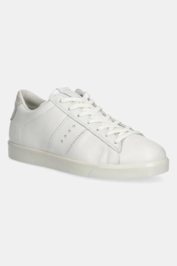 Ecco sneakersy skórzane Street Lite Sneaker płaska biały 212803.59390