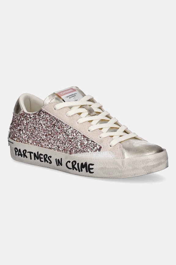 Crime London sneakersy skórzane DISTRESSED skóra zamszowa beżowy 20008PP7