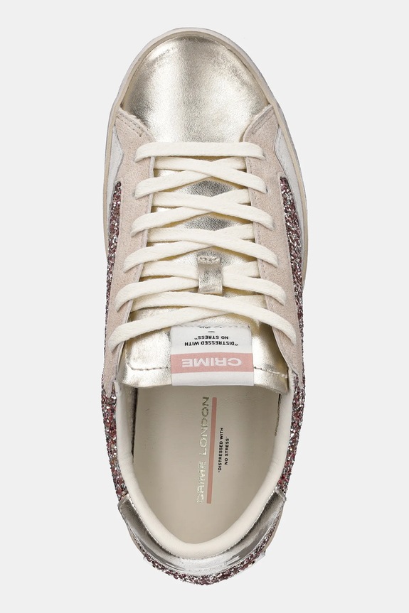 Crime London sneakersy skórzane DISTRESSED beżowy 20008PP7