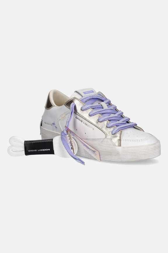Crime London sneakersy skórzane DELUXE HEEL 20134PP7 biały