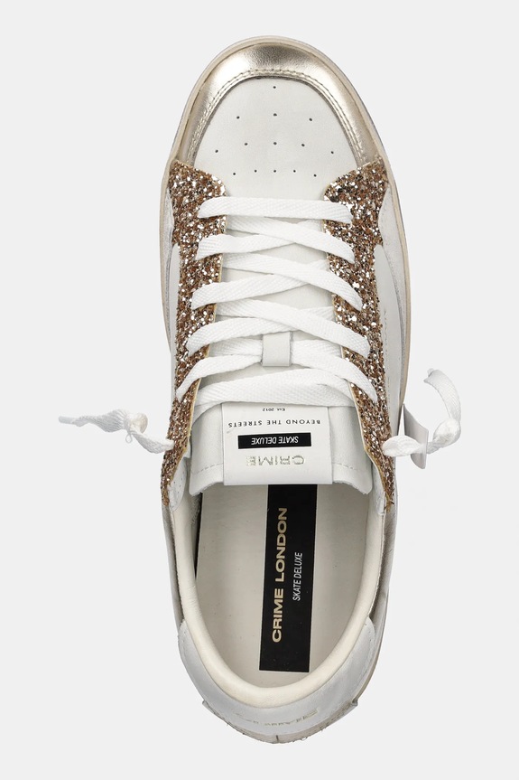 Crime London sneakers in pelle SK8 DELUXE oro 27107PP6