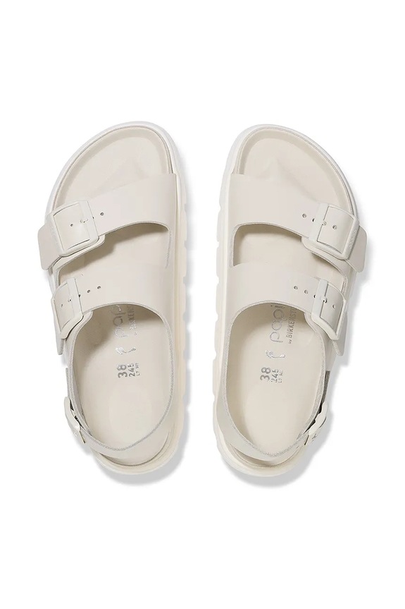Birkenstock sandali in pelle Milano Chunky Exq Birkenstock x Papillio 1029074 beige