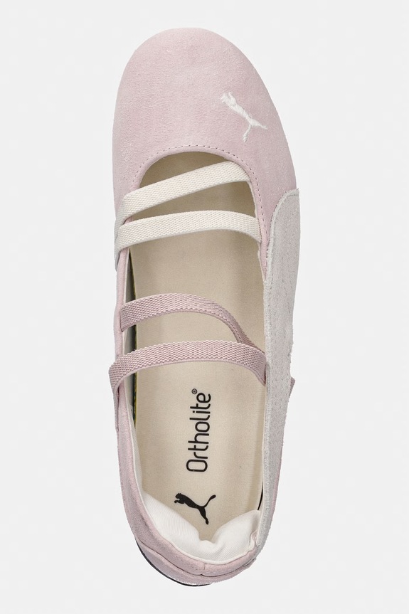 Puma baleriny zamszowe Speedcat Ballet różowy 401287