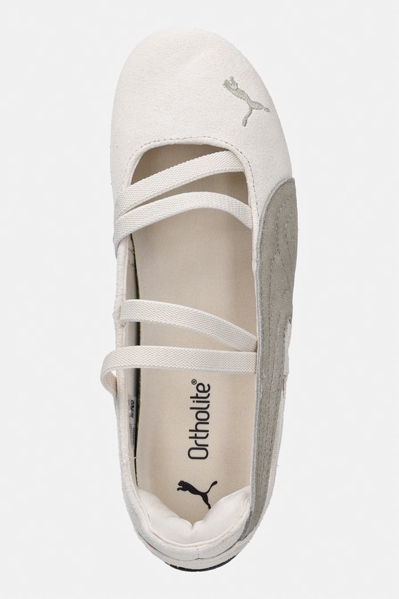 Puma baleriny zamszowe Speedcat Ballet beżowy 401287