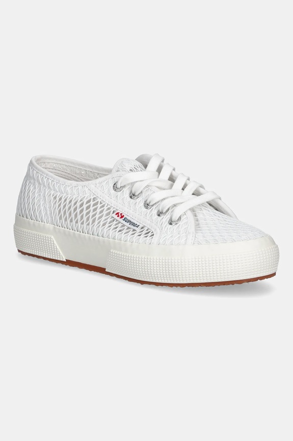 Πάνινα παπούτσια Superga MESH φλατ λευκό S2135GW.001