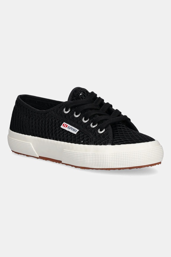 Πάνινα παπούτσια Superga MESH φλατ μαύρο S2135GW.005