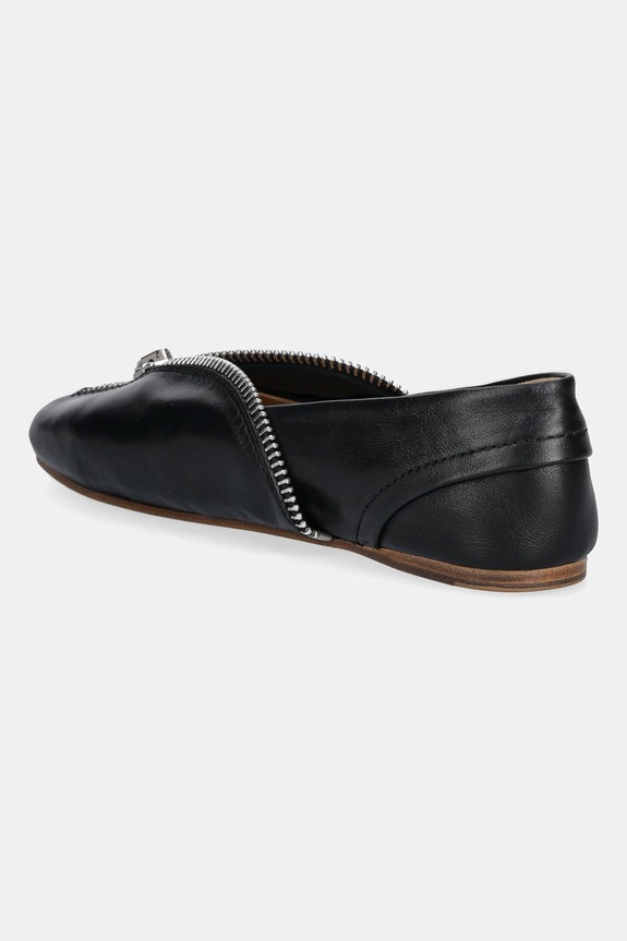 Παπούτσια Δερμάτινες μπαλαρίνες JW Anderson Biker Ballerina BL0032.LA0268.999 μαύρο
