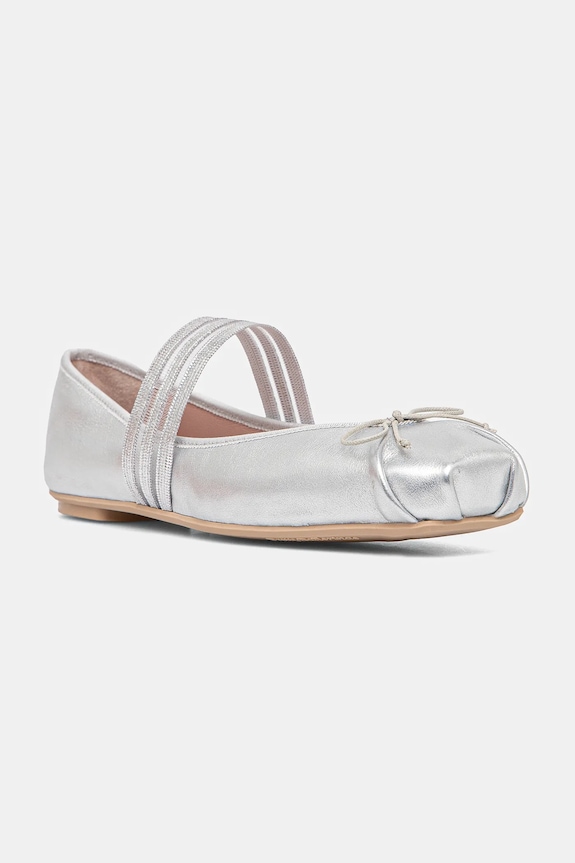 Pretty Ballerinas balerini de piele Kristen piele acoperită argintiu 52198.A.5010
