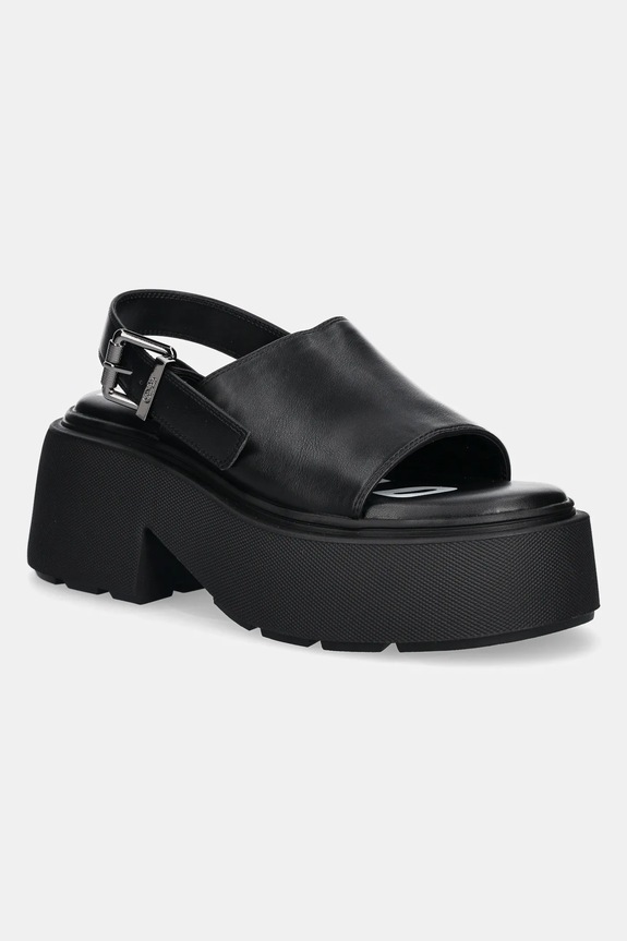 Buffalo sandały Vicious Mule Sandal imitacja skóry licowej czarny 1602265.BLK