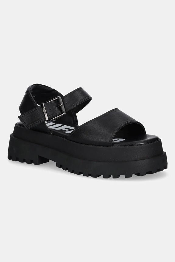 Buffalo sandały Pluto Jojo 5-8 cm czarny 1602267.BLK