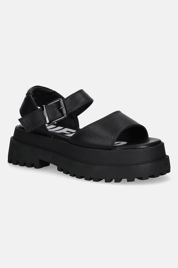Buffalo sandały Pluto Jojo 5-8 cm czarny 1602267.BLK