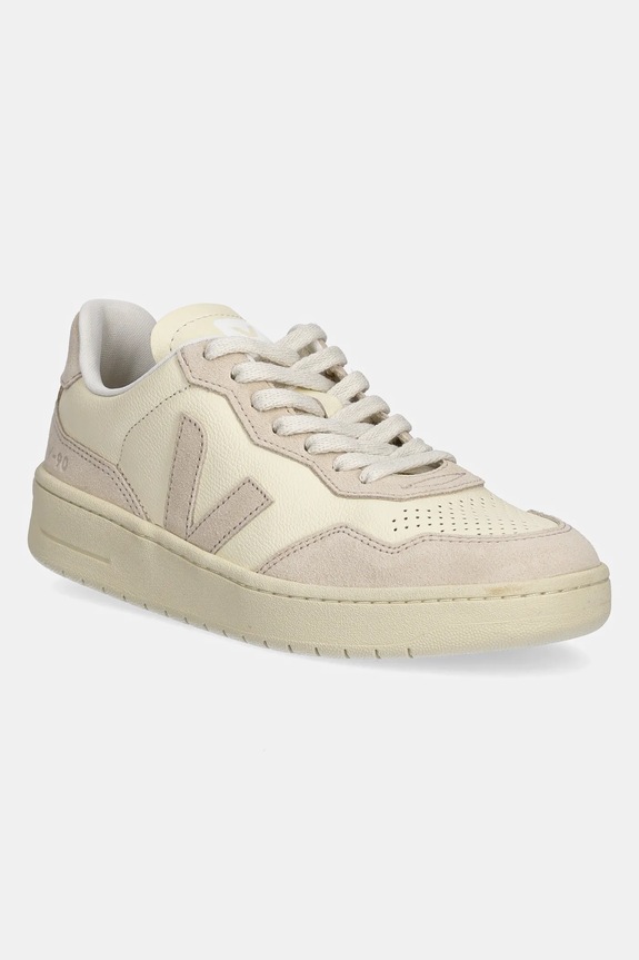 Veja sneakersy skórzane V-90 płaska beżowy VD2003892A