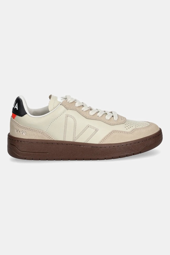 Veja sneakersy skórzane V-90 ZZ VZ2020751A beżowy SS25