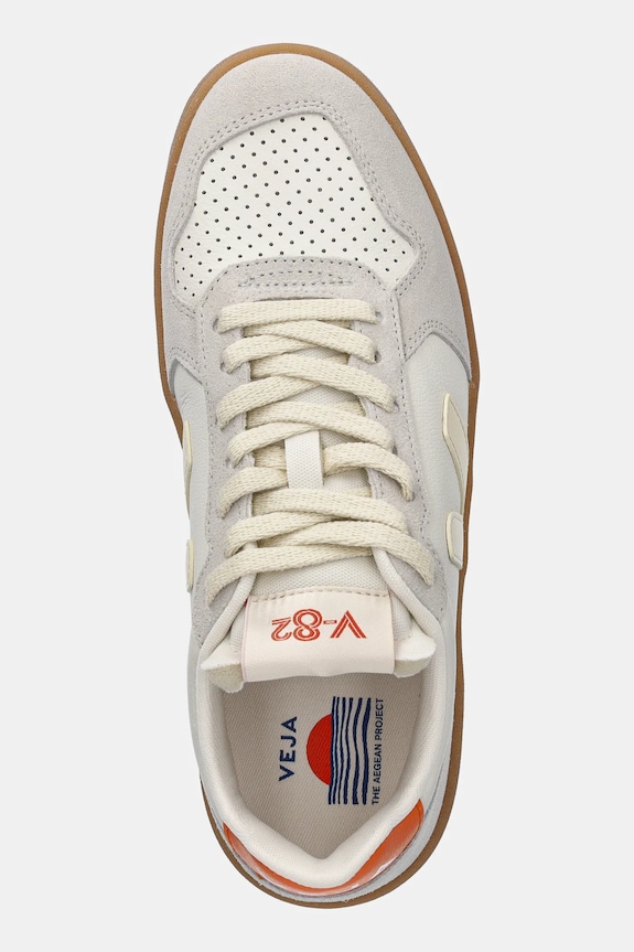 Veja sneakersy skórzane V-82 beżowy VE3320758A