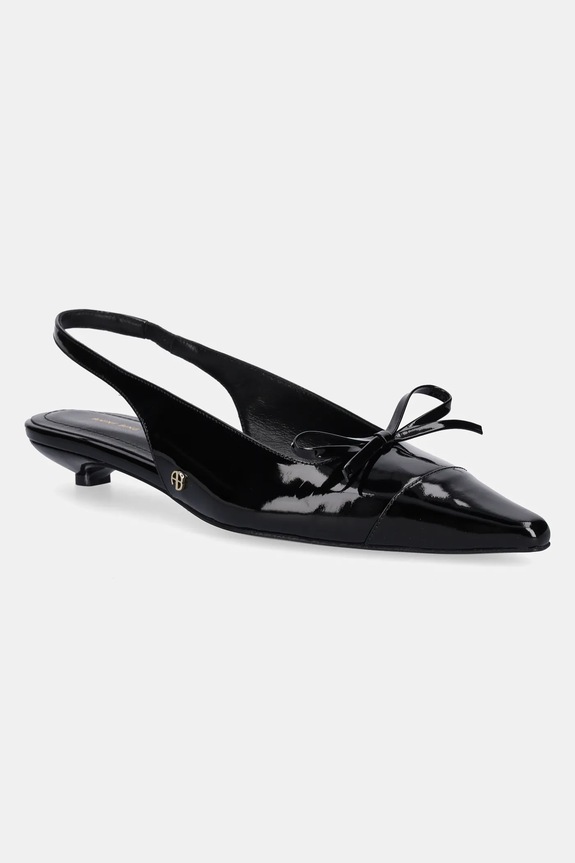 Kožené baleríny Anine Bing Zoey Slingback Heels nízký černá A.14.10790